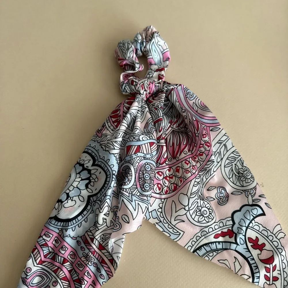 Paisley Hair Scarf Scrunchie K62